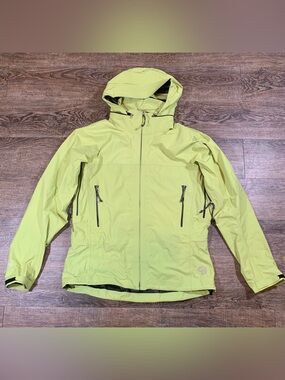 Mountain Hardware Women's Gore-Tex Paclite Neon Green Jacket 8